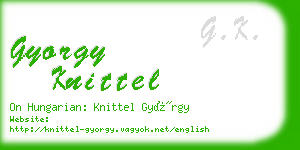 gyorgy knittel business card